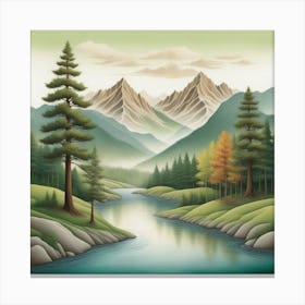 River Valley Canvas Print