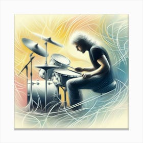 Drumming Canvas Print