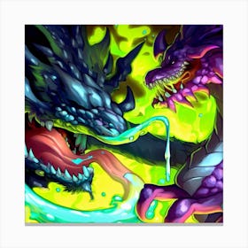 Dragon Fight 1 Canvas Print