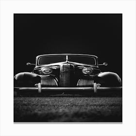 Black And White Car Canvas Print