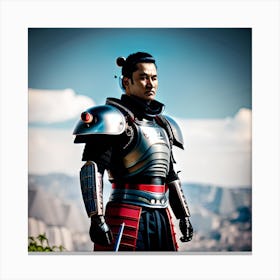 Future realistic samurai Canvas Print