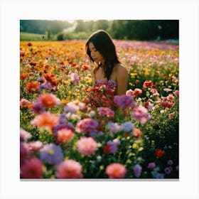 Field Of Flowers Canvas Print