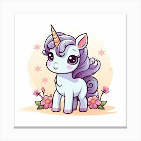 Cute Unicorn 137 Canvas Print