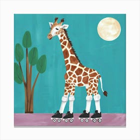 Rollerskating Giraffe Nursery Art Illustration Pai Ft3om93nszc0a0yacrdcrq Ytvhm5zwr6imw4l3 0 Qw Canvas Print