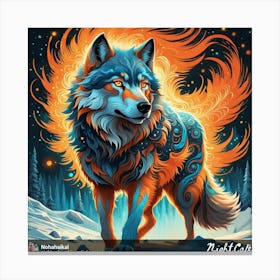 Nightcap Wolf Canvas Print