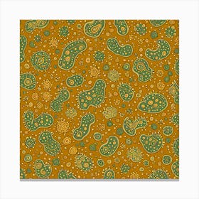 A Pattern Featuring Amoeba Like Blobs Shapes With Edges, Flat Art, 112 Canvas Print