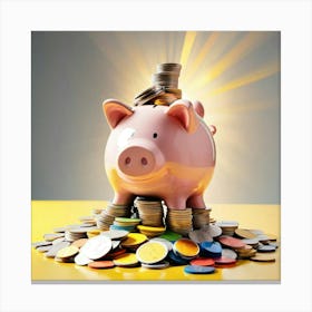 Piggy Bank 4 Canvas Print