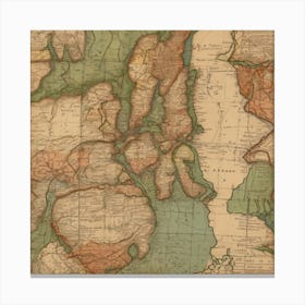 Default Vintage Map Your Garden Aesthetic 2 Canvas Print