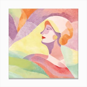 Abstract Art Painting Of A Woman Canvas Print