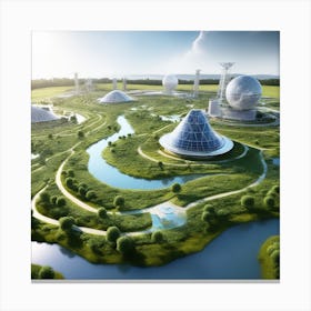 Futuristic City 240 Canvas Print