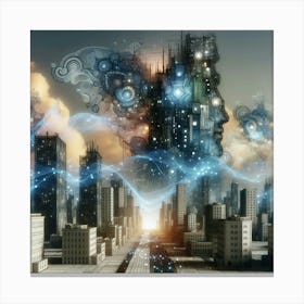 Futuristic Cityscape 19 Canvas Print