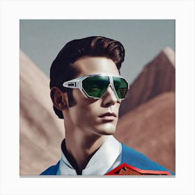 Superman In Sunglasses Canvas Print