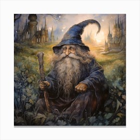 A Magical Wizard Of The Enchanted Forest Called Olon Canvas Print