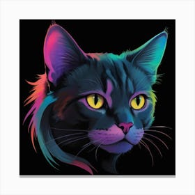 Colorful Cat 2 Canvas Print