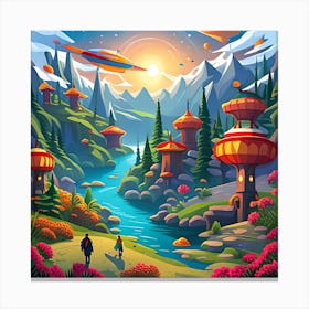 Alien Landscape Canvas Print