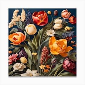 Flowers In A Vase Canvas Print