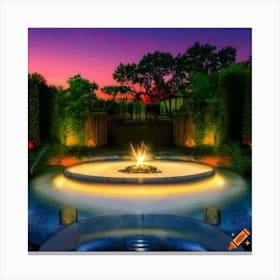 Craiyon 221407 Full View Of A Big Beautiful Garden A Photography Of A Beautiful Luxury Patio Modern Canvas Print