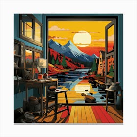 Studio Window Canvas Print