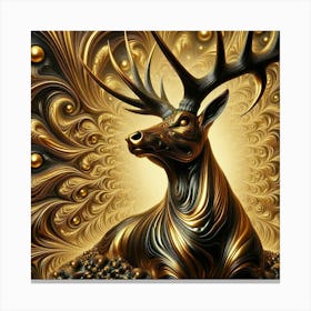 Fractal Deer Canvas Print