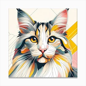 Feline Cat Creative Artwork Illustration 172 Canvas Print