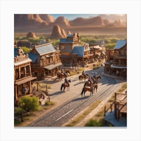 Western Town In Texas With Horses No People Miki Asai Macro Photography Close Up Hyper Detailed (6) Canvas Print