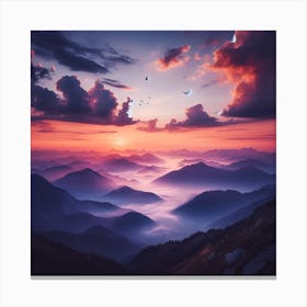 Sunrise from the mountain 6 Canvas Print