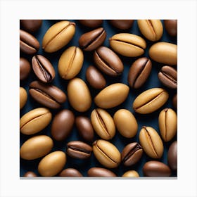 Coffee Beans On A Dark Background Canvas Print