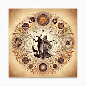 Tarot Card Wiccan Inspiration Canvas Print