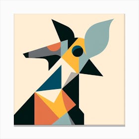 Geometric Dog Canvas Print