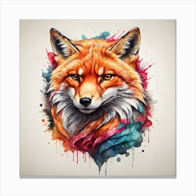Fox Print Canvas Print