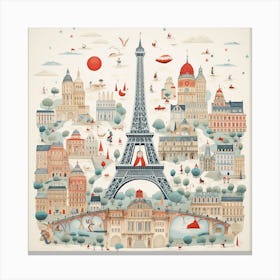 Paris Evil Tower Canvas Print