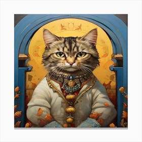funny cat portrait Canvas Print