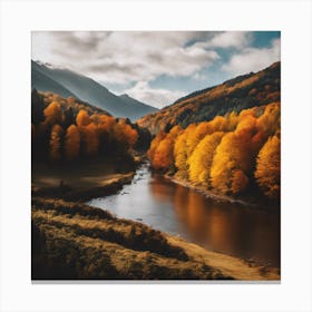 Autumn Trees In The Mountains 1 Canvas Print