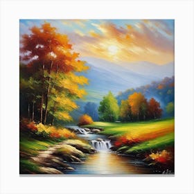 Autumn Landscape Painting 2 Canvas Print