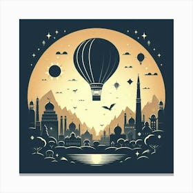 Hot Air Balloon In The Sky Canvas Print