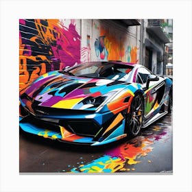 Colorful Lamborghini 6 Canvas Print