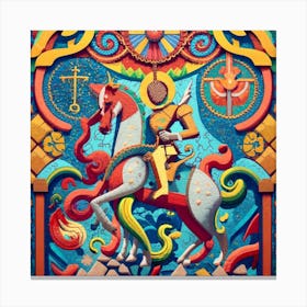 St George And The Dragon Image Canvas Print