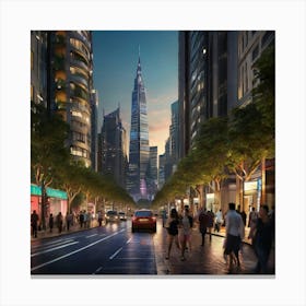 Hong Kong Cityscape Canvas Print