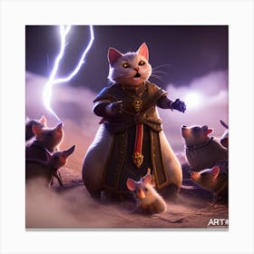 King Of Cats Canvas Print