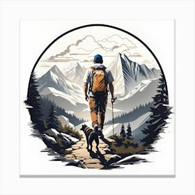 Man Hiking Canvas Print