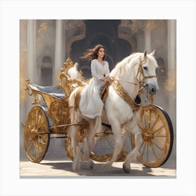 Princess And The Carriage Canvas Print