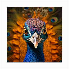 Peacock Portrait 1 Canvas Print