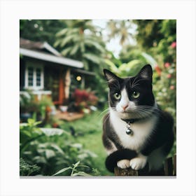 Cat On A Fence Canvas Print