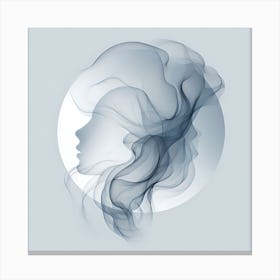 Abstract Portrait Of A Woman 3 Canvas Print