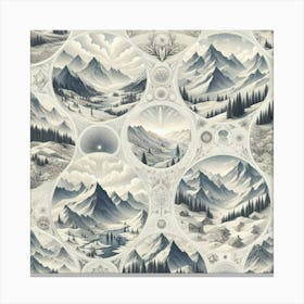 'Alpine Landscape' Canvas Print