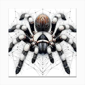 Tarantula - Abstract Line Art Illustration 122 Canvas Print