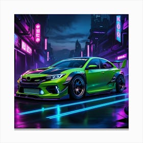 Modified Car Rendered In Digital Art Canvas Print