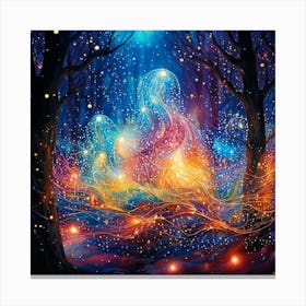 Firefly Shimmering Phantom Lights In Dreamlike Vibrations 91309 Canvas Print