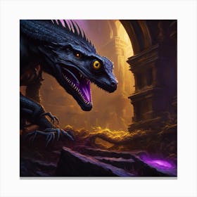 Dragon In The Dungeon Canvas Print