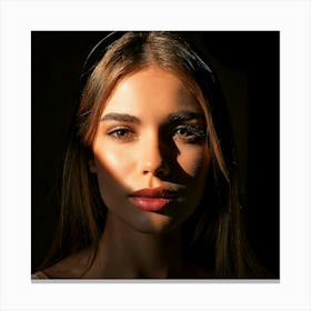 Firefly Dramatic Interplay Of Light And Shadow On A Face 60146 (2) Canvas Print